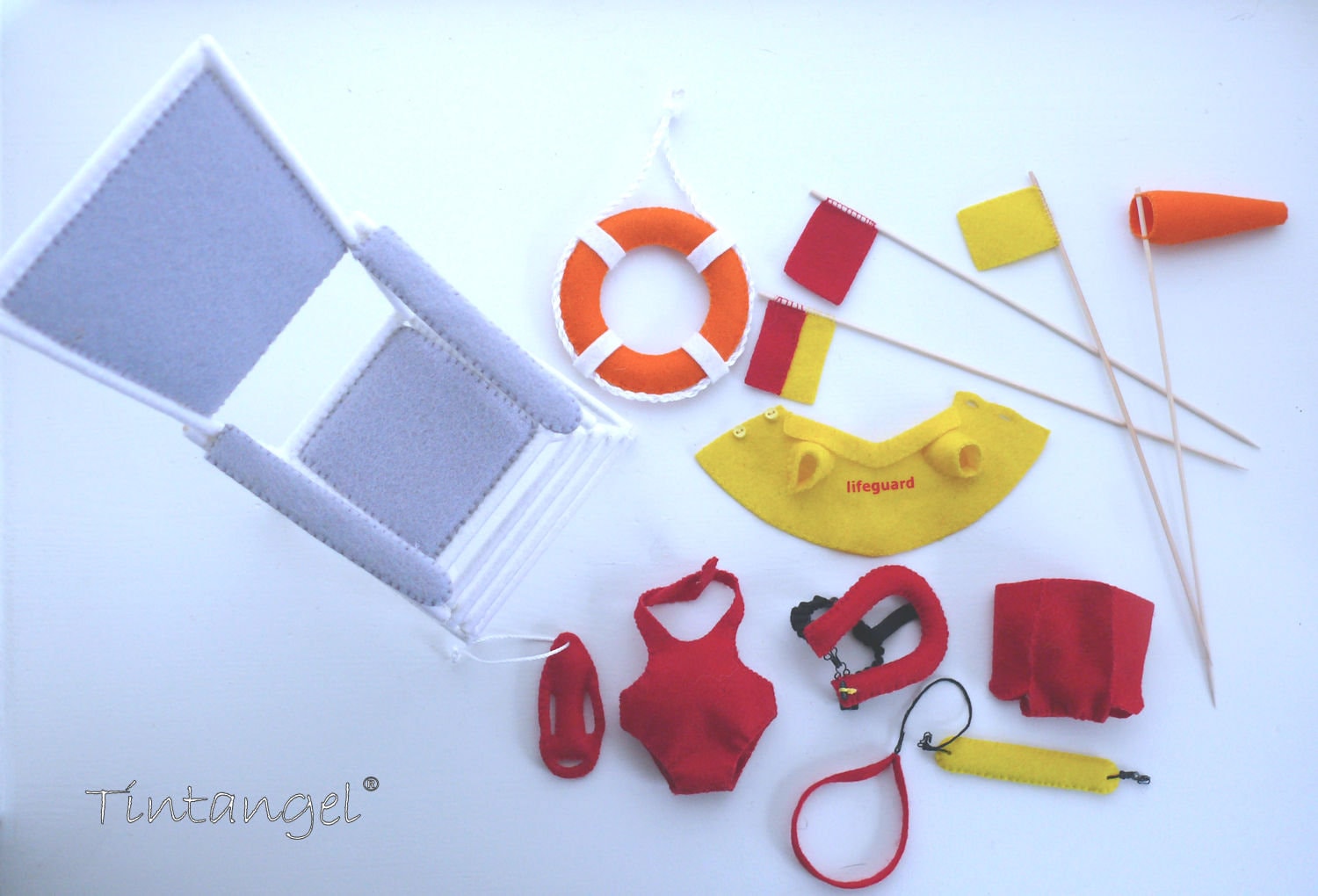 Dress to Impress - Lifeguard set - PDF felt pattern - Instant download  - No animal pattern included