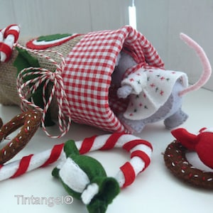 Sweet Christmas for Mouse - PDF felt pattern - instant download