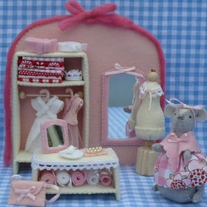 Mode Milou Felt Fashion Shop Sewing Pattern – Miniature Dollhouse (PDF Pattern)
