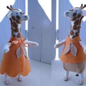 Giraffe Schnittmuster - Stofftier - bekleidetes Tier - PDF - sofort download - als PDF Anleitung zum Filzen