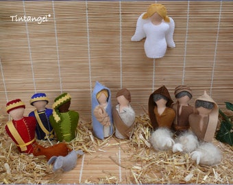 Nativity set - Nativity Play set - PDF felt pattern - Instand download