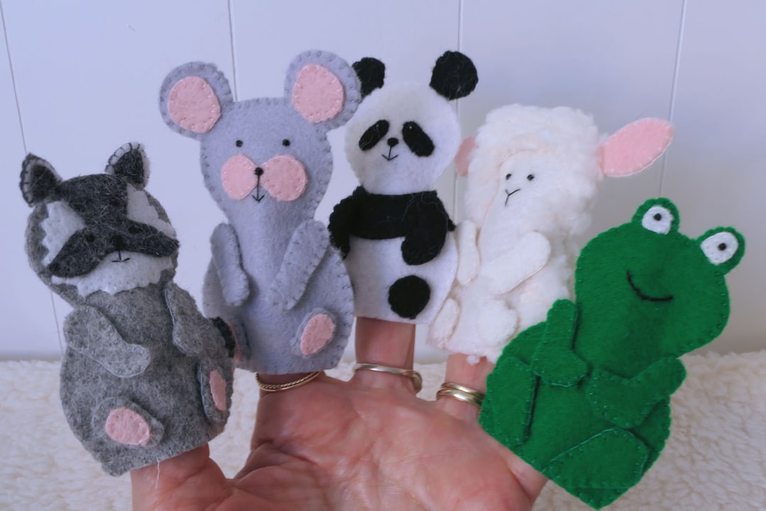 Baby Animals Felt Finger Puppets Pattern – Easy PDF Craft Project ...