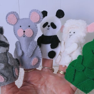 Finger puppets - Baby Animals - PDF felt pattern - Instant download