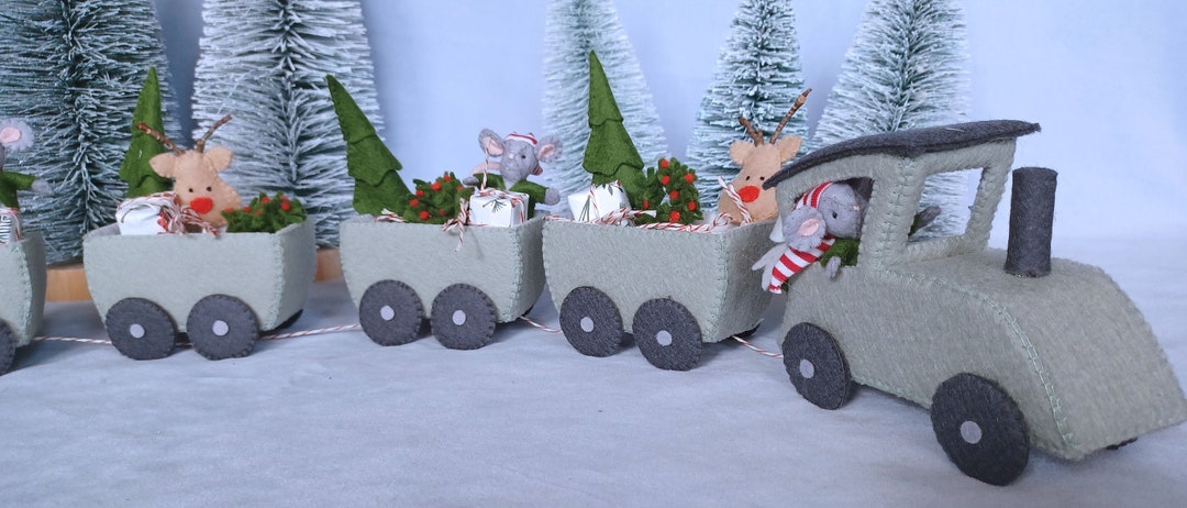 Basic Felt Train Pattern Felt Christmas Train Sewing Pattern – Advent Holiday Decor (PDF Pattern ...