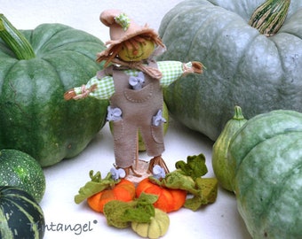 Scarecrow with Pumpkins - PDF felt pattern - Instant download