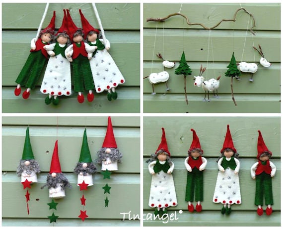 Scandinavian Style Christmas Decorations PDF Pattern - Etsy