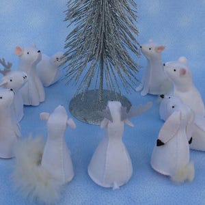 Winterdieren - pdf-handnaaipatroon - winterknutselproject - pooldieren - waldorf-winterproject.