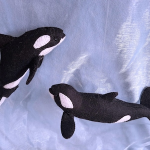 Orcas PDF felt pattern - Nature inspired crafting - Ocean Animals