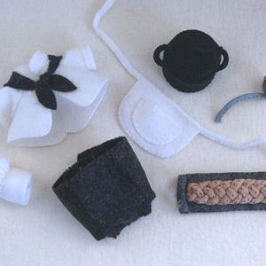 Cook or Baker  clothing sewing pattern - PDF -  dressed animal clothing - toy set