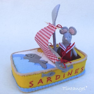 Sail in a Sardine Can - PDF pattern, including the Mouse - Instant download