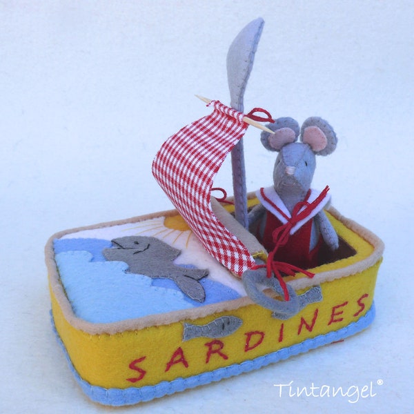 Sail in a Sardine Can - PDF pattern, including the Mouse - Instant download