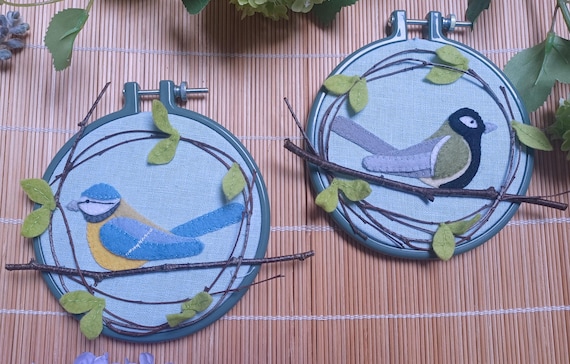 Bird Wall decor pattern - felt craft - PDF - hand sewing - download - nature inspired