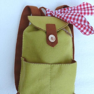 Wzór na plecak-zabawkę - PDF - rzemiosło waldorfskie - łatwe szycie - projekt z filcu - natychmiastowe pobranie