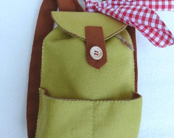 Toy Backpack sewing pattern - PDF - waldorf craft - easy sewing -  felt project - instant download