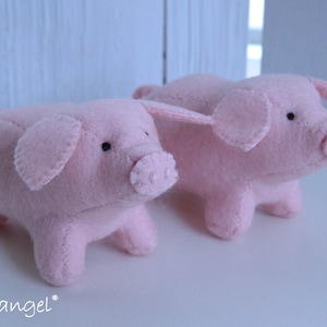 Piglets - PDF felt pattern - Instant download