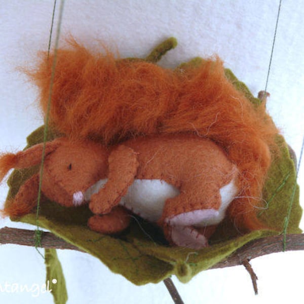 Walk in the Woods - Sleeping Squirrel - PDF pattern - instant download