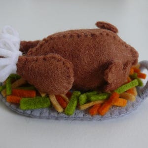 Thanksgiving Roast Turkey  pattern - PDF - hand sewing -felt project- Instant Download