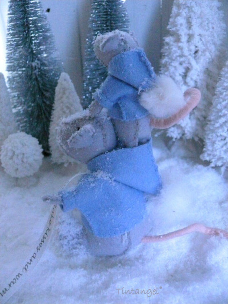 PDF pattern instand download including ribbon send by mail Snowflake kisses and warm winter Wishes