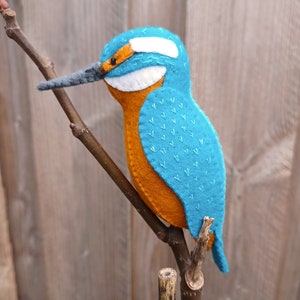 Kingfisher pattern pdf sewing pattern felt pattern instant download zdjęcie 2