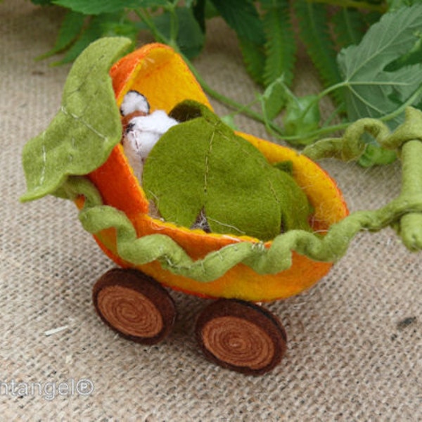 Foxy Fox and his Pumpkin Pram - PDF pattern - dowload