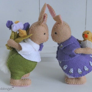 Bunny Love - PDFfelt  pattern - instant download