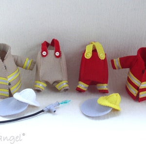 Dress to Impress Firefighter Costume with helmet and hose - PDF felt pattern - No animal pattern included