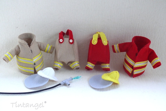 Dress to Impress Firefighter Costume with helmet and hose - PDF felt pattern - No animal pattern included