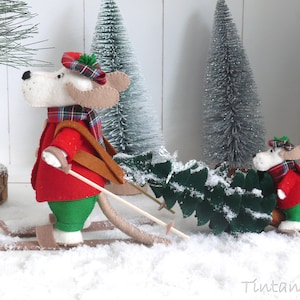 Going out to get a Christmas Tree - PDF felt pattern - Instant download