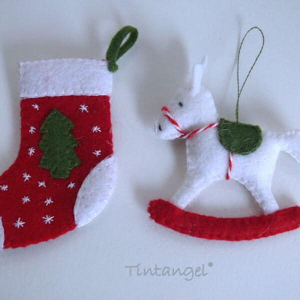 Felt Horse Ornament - Etsy