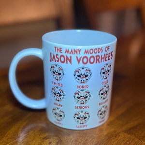 Many Faces Jason Voorhees Coffee Mug | Horror Movie Gift | Gift | Horror Movie Mug  | Horror Buff Coffee Mug
