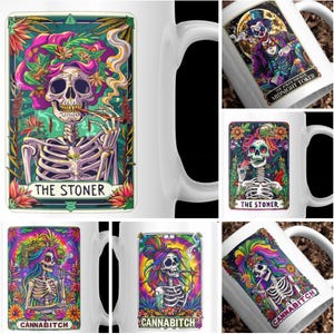 CannaBitch | The Stoner Tarot Card 15oz Mug | Gift for Smoker | Friend Gift | Bestie Gift