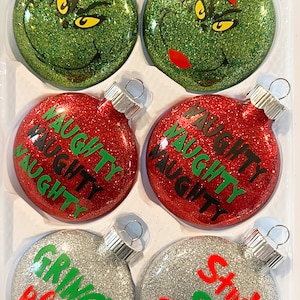 Grinch Christmas Ornaments / Christmas decor / Christmas / Grinch ornaments / Grinch Decor