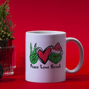 Taza de café Grinch / Taza Grinchmas de 15 oz / Grinchmas / Taza de café navideña de 15 oz / Taza personalizada.