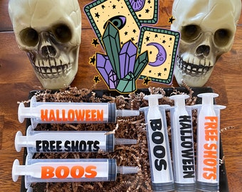 Halloweenfest Jello Shot-sprutor | 50 g spruta | Halloween-buor | Bus eller godis för vuxna | Halloweenfester för vuxna