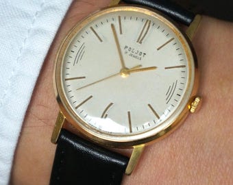 Reloj Poljot vintage: reloj de pulsera mecánico de la URSS, década de 1960