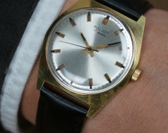 Vintage Poljot Mechanical Watch - USSR Made Mens Wristwatch
