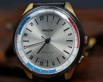 ヴィンテージ AGAT 機械式ストップウォッチ、ソ連製スポーツ用品、1980