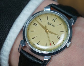 Orologio da uomo vintage Kirovskie, orologio meccanico URSS (35 mm)