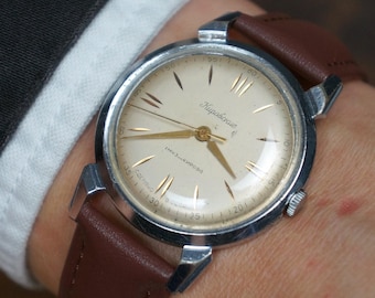 Vintage Kirovskie Wristwatch: USSR Mechanical Watch, 1950s