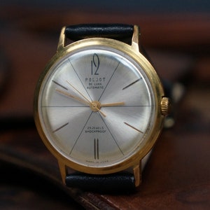Vintage Poljot De Luxe Automatic Watch: USSR Mens Collectible