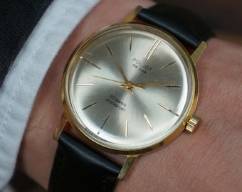 Vintage Poljot USSR Mechanical Watch - 1970s Men's Wristwatch