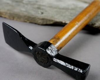 Vintage USSR Metal Hammer with Hardwood Handle