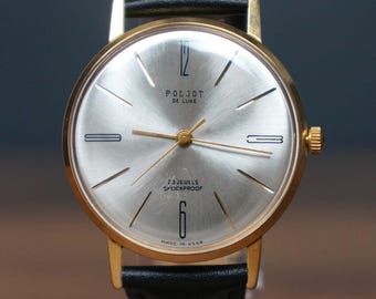 Vintage Poljot Mechanical Watch, USSR, 1970s