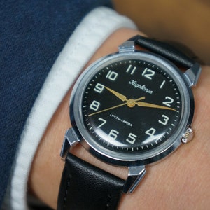 Kirovskie watch, Mens watches vintage, Mens watches, Mens watch, Vintage watches, Black watch for men, Unique mens watches, Dad watch