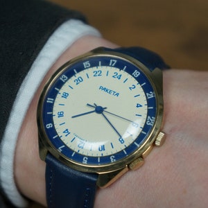 Best watch, Art deco watch, Raketa watch, Classic watch men, Collectibles watch, Dad watch, Gift for men, Mens watch, Raketa 24, Retro watch