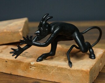 ヴィンテージ悪魔の置物：ソ連の黒い悪魔の置物、1960年代 - Etsy 日本