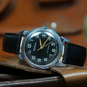 Kirovskie watch, Mens watches vintage, Mens watches, Mens watch, Vintage watches, Black watch for men, Unique mens watches, Dad watch