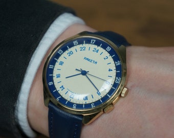 ヴィンテージ AGAT 機械式ストップウォッチ、ソ連製スポーツ用品、1980