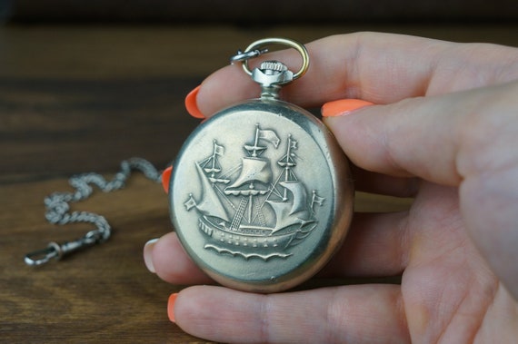 pocket watch, Soviet watch, USSR watch, men's watc