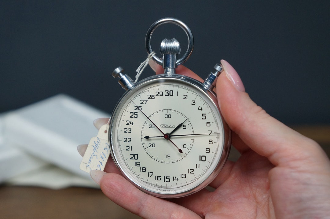 Vintage Slava Mechanical Split Stopwatch - USSR Sports Equipment - Etsy UK